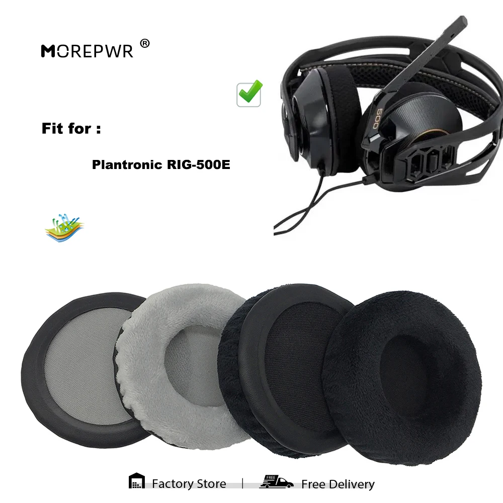 Replacement Ear Pads for Plantronic RIG-500E Headset Parts Leather Cushion Velvet Earmuff Earphone Sleeve Cover