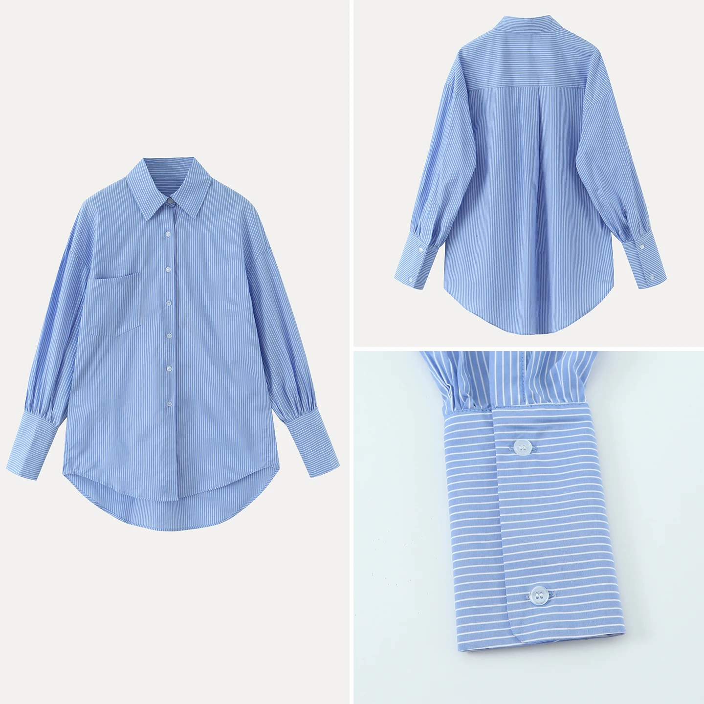 

Casual Loose Women's irt Jaet 2025 Autumn New Sle Long Sve Striped Pattern Comfortable Lazy Sle Outerwear