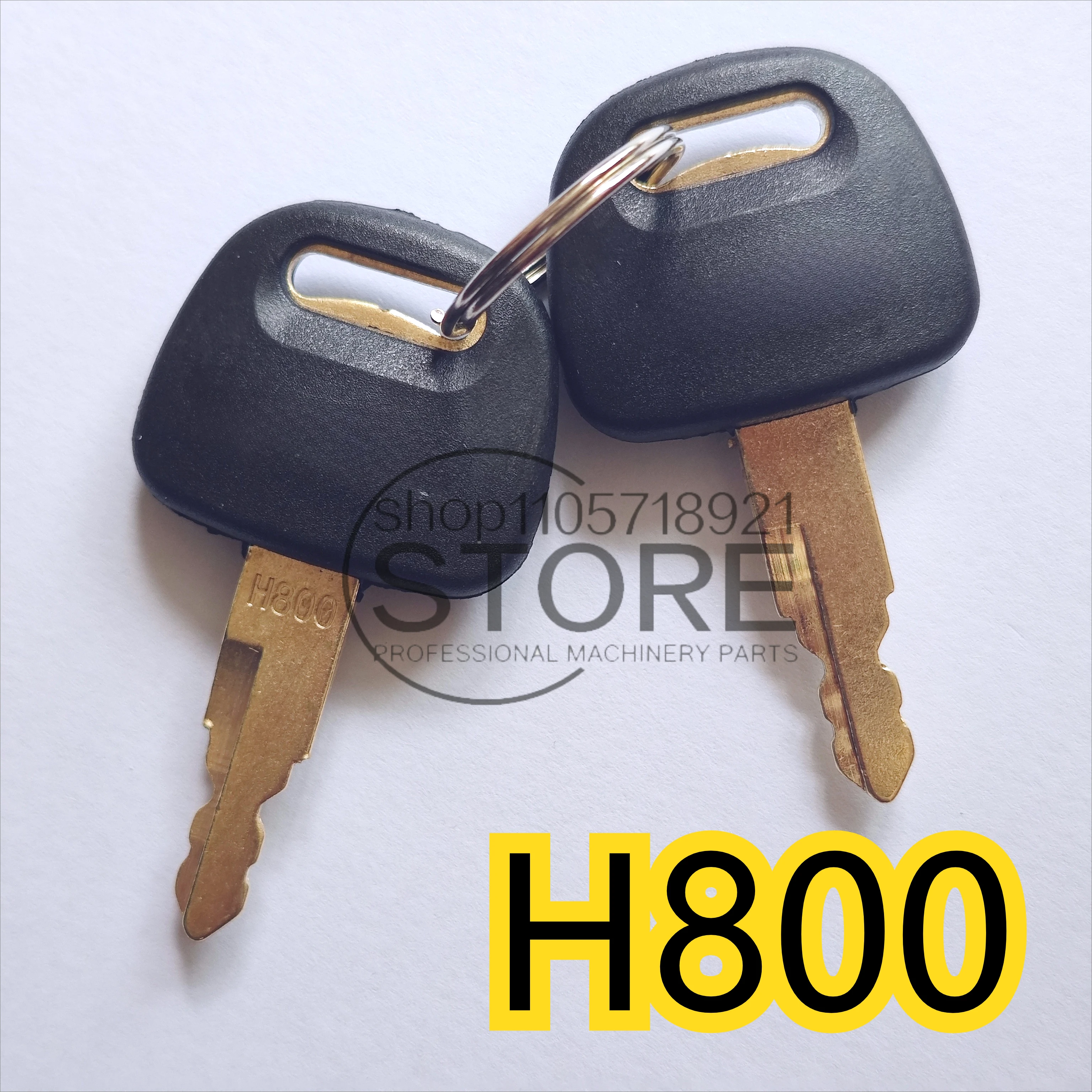 2Pieces H800 Start Key BU0028 Compatible with Hitachi ZAXIS Excavator, Grab Construction Equipment