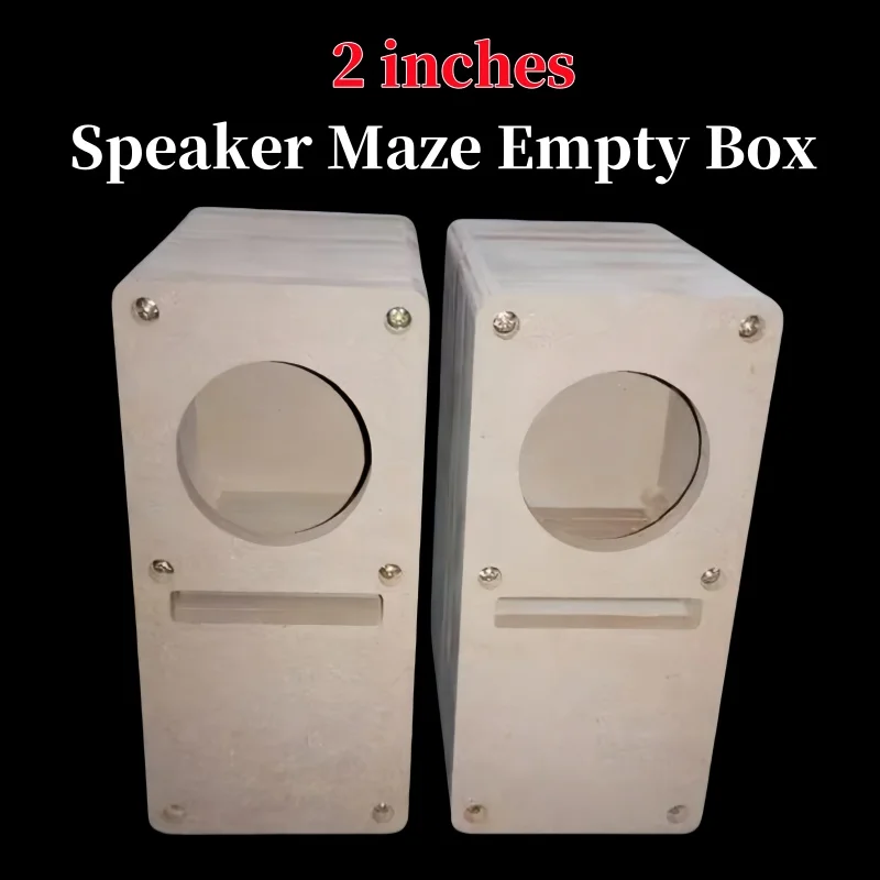 2-inch Maze Speaker Empty Box,Full Range Speaker Box,DIY Wooden Speaker Housing,Car/Home Woofer Box,2Piece Sound Box,Hole 55mm