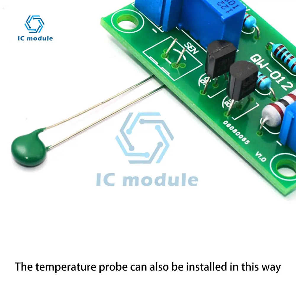 Dc 12V PWM Automatic PC CPU Fan Control Board Fan Temperature Control Speed Controller Module for Power Amplifiers Computers