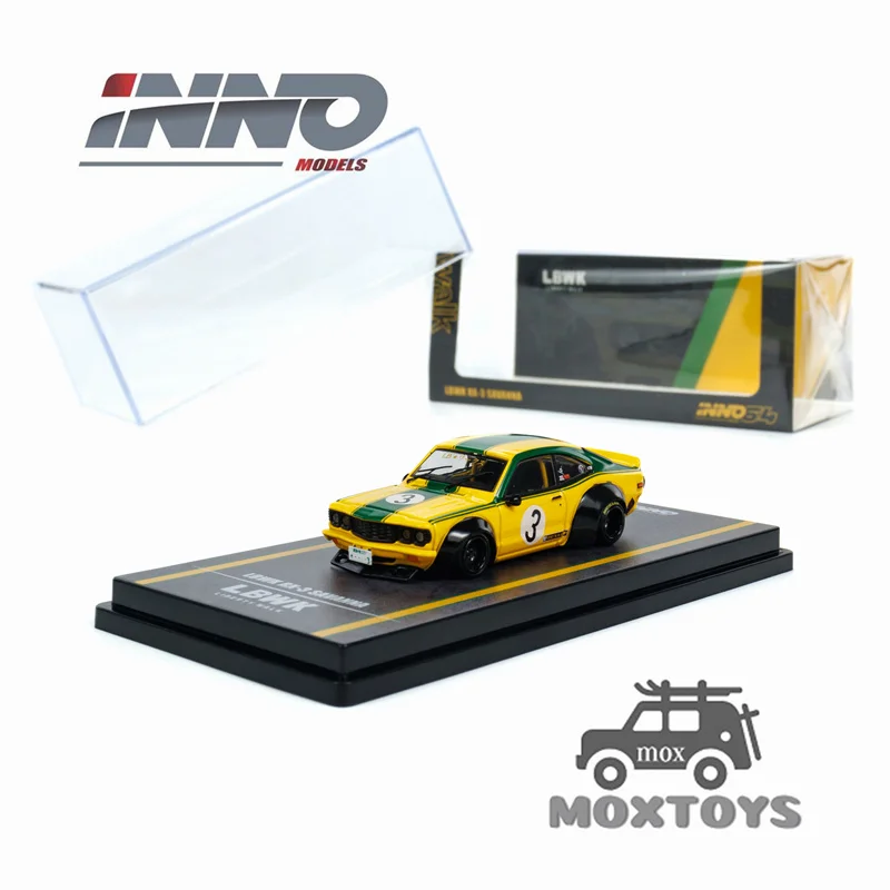 INNO 1:64 LBWK RX3 SAVANNA#3 YellowGreen Diecast Model Car