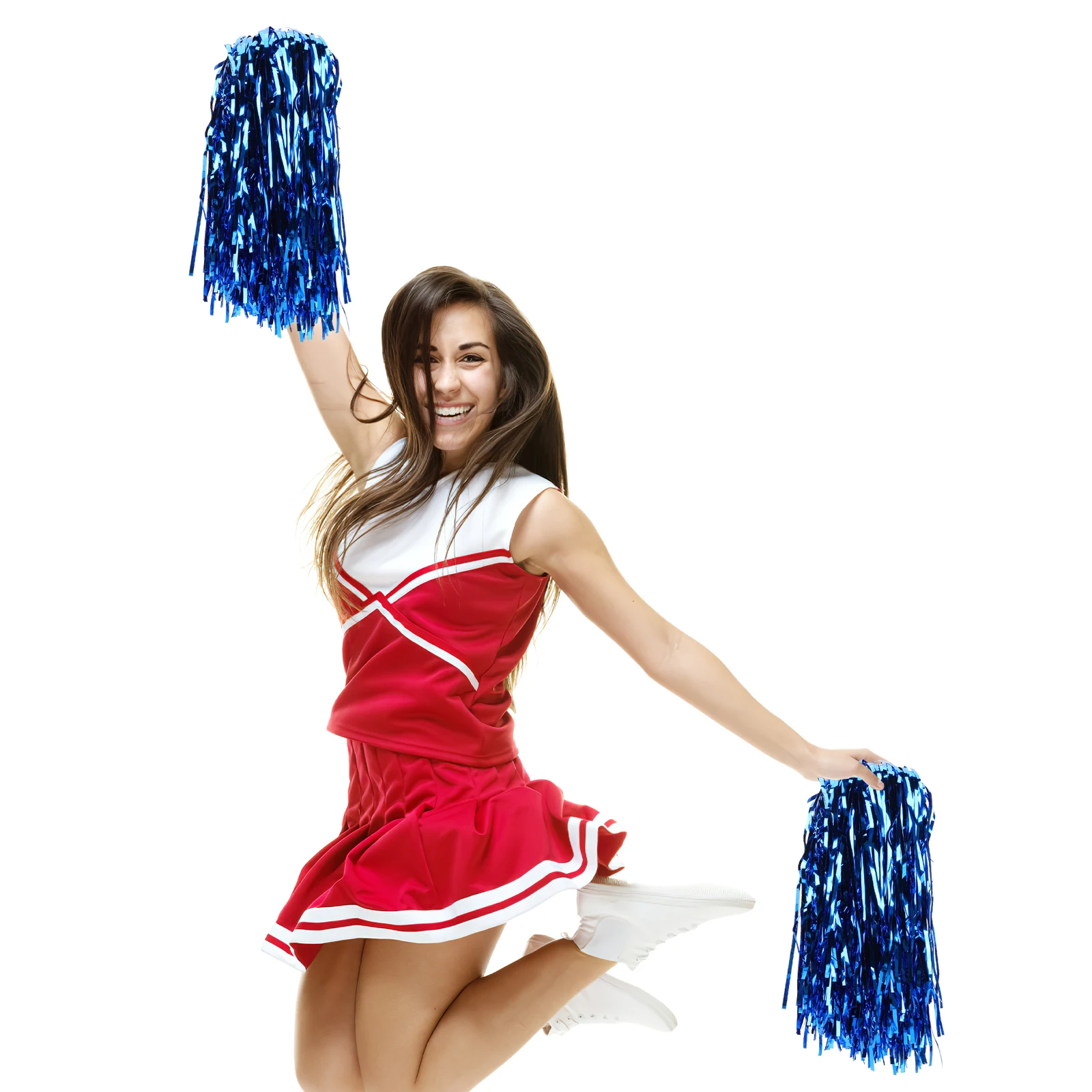 

24pcs Cheerleader Pom Poms Cheerleading Pompoms Glitter Reusable Cheer Poms Vibrant Team Party Props