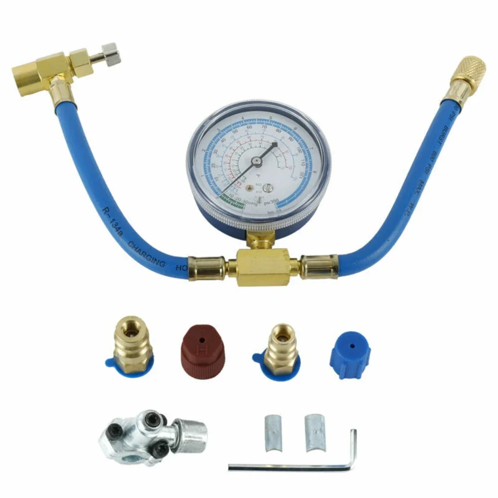 

R134A Charging Hose with Gauge and Built in Meter AC Refrigerantion Recharge Hose Kit for Household Appliances