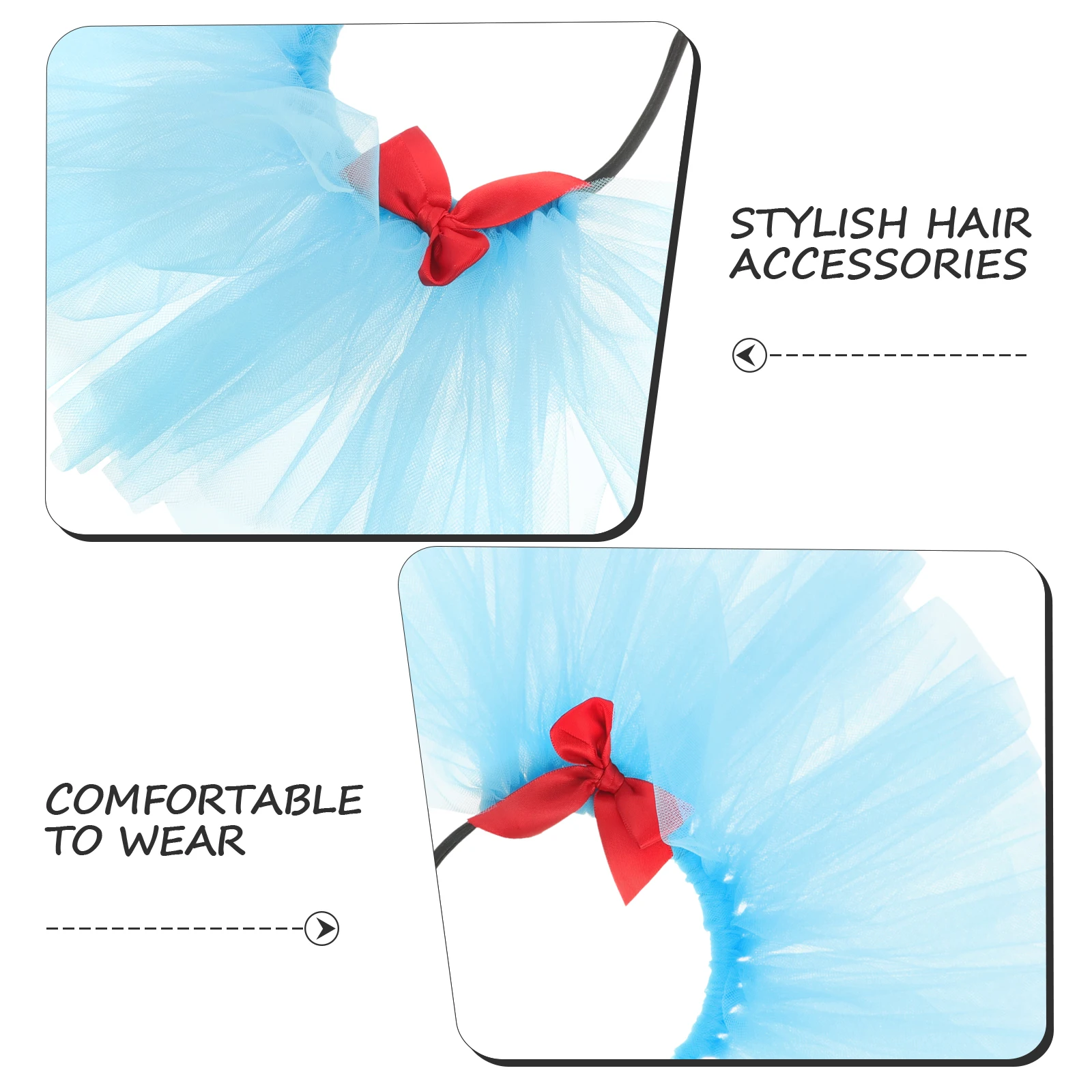 

Mesh Headbands Women Blue Headdress Lightweight Comfortable Party Wedding Hair Accessories Valentine Decorations