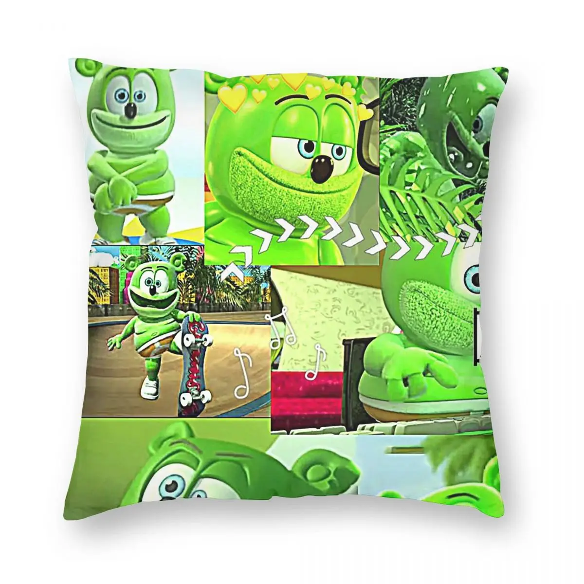 

Gummibar (the Gummy Bear) Square Pillowcase Pillow Cover Cushion Throw Pillow for Home Bedroom Car