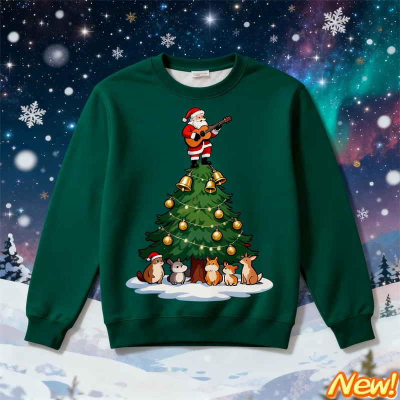 2026 جديد سانتا كلوز الجرافيك القبيح عيد الميلاد سترة ملابس عطلة غير رسمية ثلاثية الأبعاد مطبوعة عيد الميلاد بلوزات فضفاضة الشارع الشهير البلوفرات #4