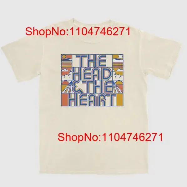 

Футболка для взрослых The Head And Heart 2024, естественный тур, UU910, винтажный стираный топ для повседневной носки, повседневная уличная одежда, мягкая унисекс