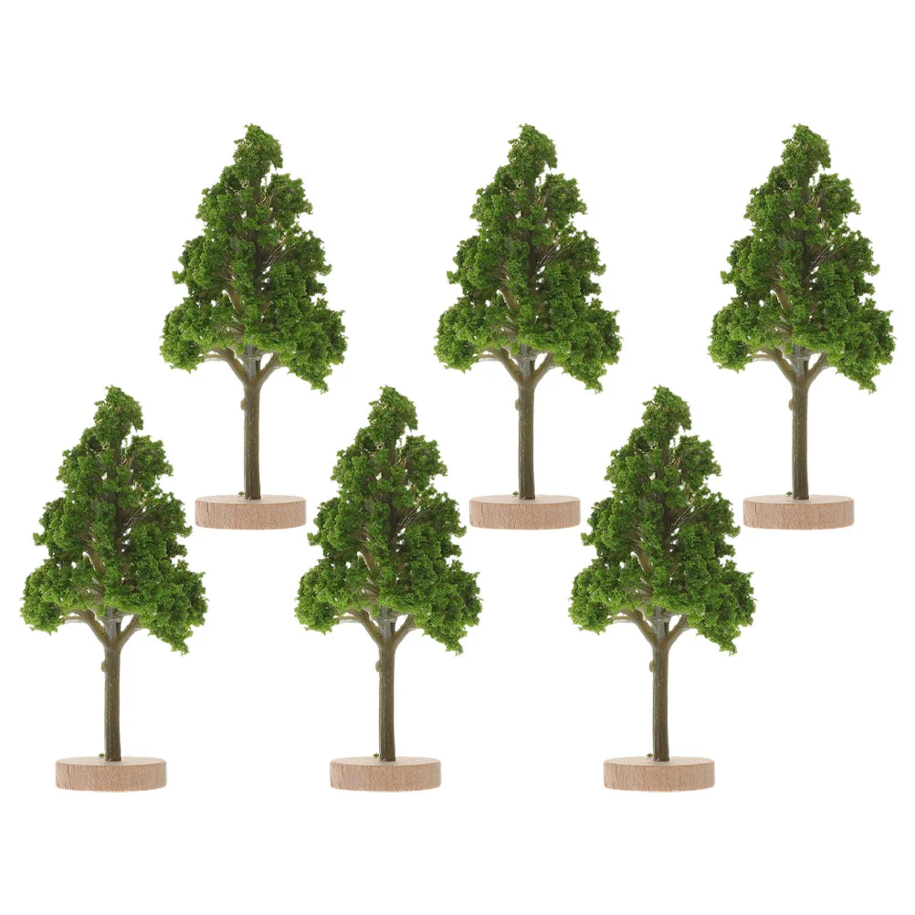 

6 Pcs Sand Table Tree Miniature Diorama Train Model Trees Landscape Decoration DIY Simulation Artificial Moss Scenery Crafts