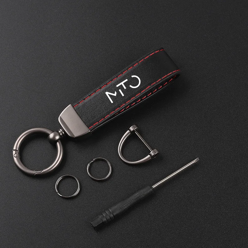 Deluxe Leather Keychain with Car Badge Keychain Pendant For Alfa Romeo MITO