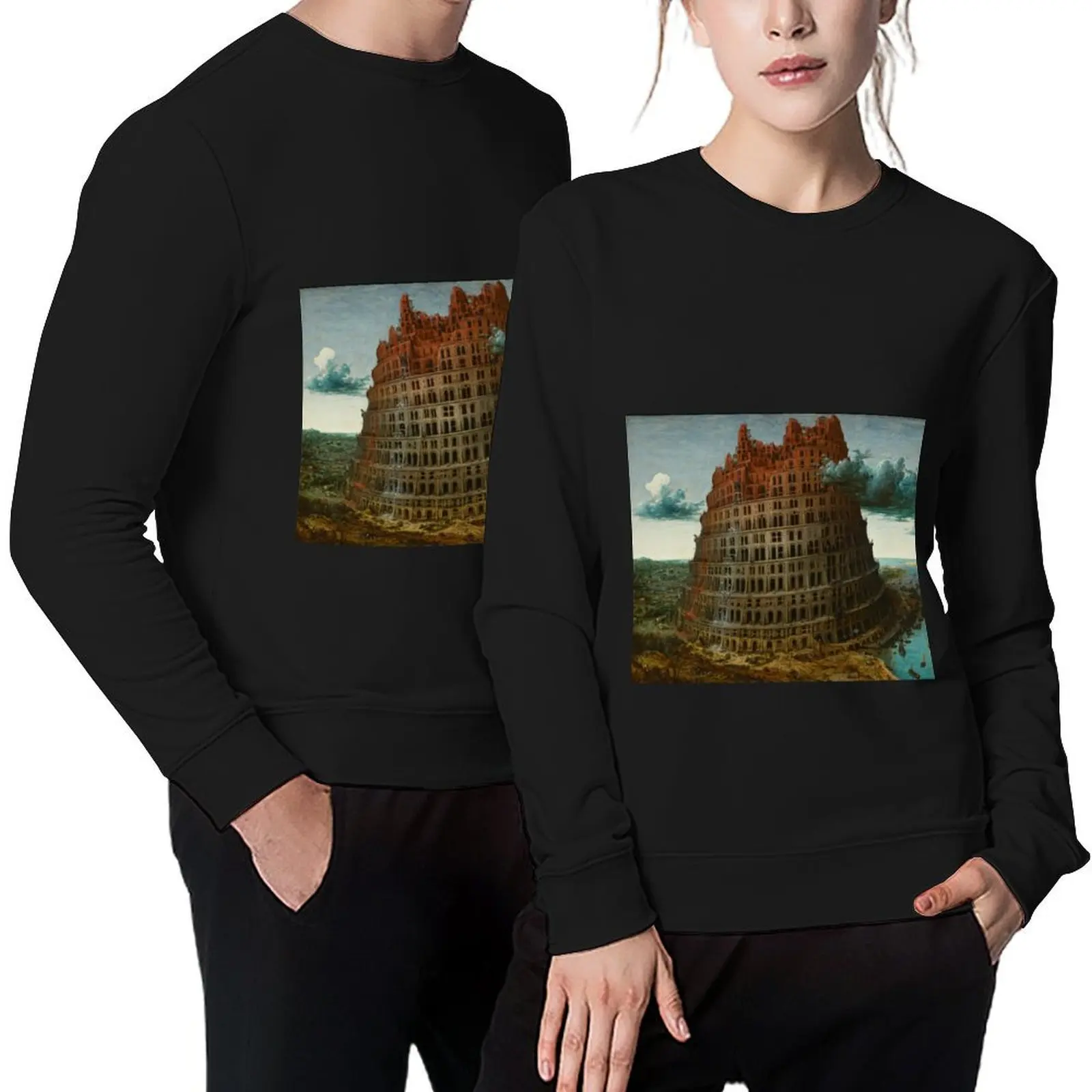 

The Tower of Babel (Bruegel) Pullover tracksuits men's winter sweater tracksuit men mens clothes new hoodies and sweatshirts