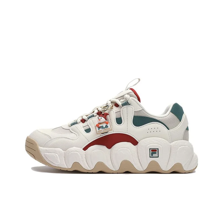 FILA CROISSANT XMAS Textile, Synthetic Leather Cushioning Slip Resistant Height Increasing Low top Chunky Sneakers F12W412101FSR