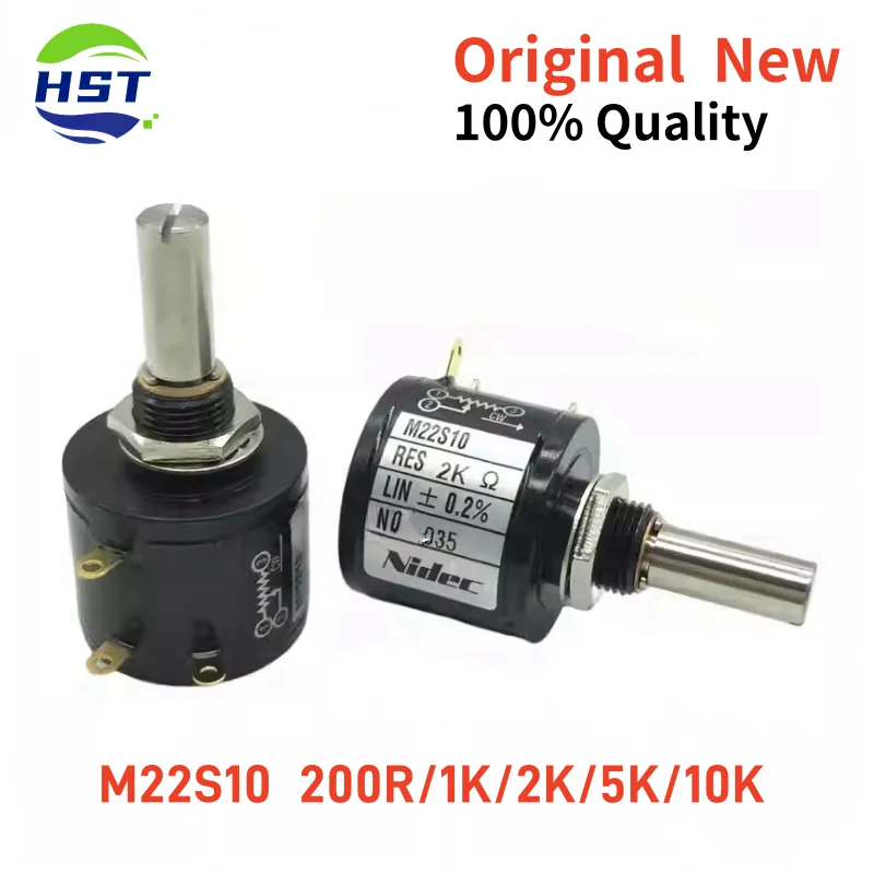 1pcs 100% new original genuine M22S10 1K 2K 5K 10K 200R Precision ten turn wire wound potentiometer M-22S10