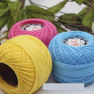 Retail 50g / Bola 8# 2ply DIY Warna-warni Benang Renda Tipis Benang Rajut 100% Benang Katun Benang Rajut Tangan Garis Mesin Jahit JK468 10 penjualan terbaik benang 8 lapis - №