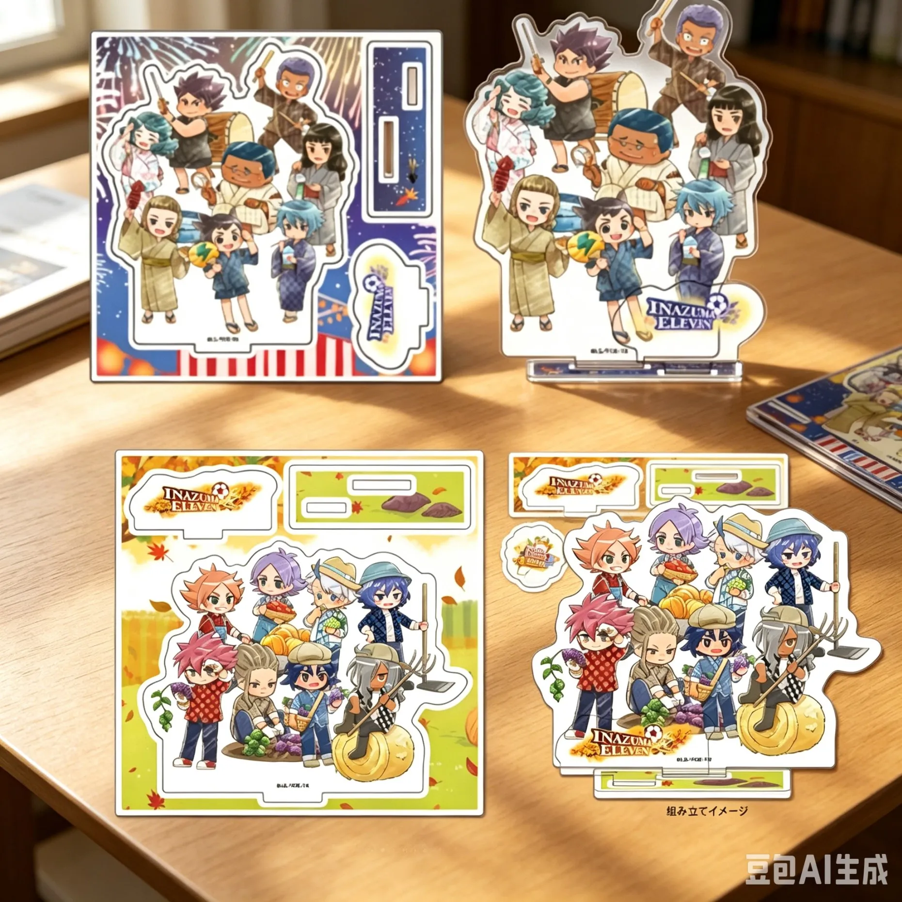 15cm Anime Acrylic Stand Model Inazuma Eleve Bookshelf Decoration Lovely Products High definition images as a gift Keychain