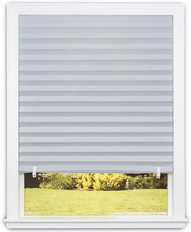 

No Tools Cordless Room Darkening Pleated Paper Shade, 48"x72", 6 Pack