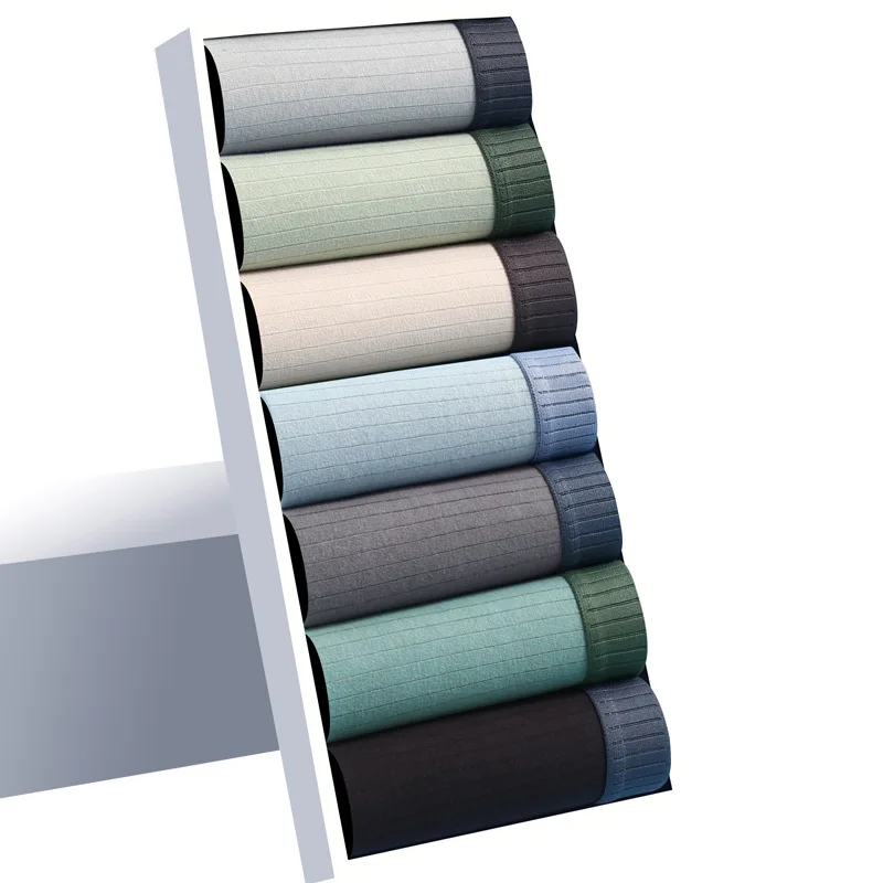 

7 шт. мужские хлопковые боксеры, шорты, нижнее белье, спортивные трусы-боксеры, повседневные модные трусы, дышащие мужские однотонные трусики Homme