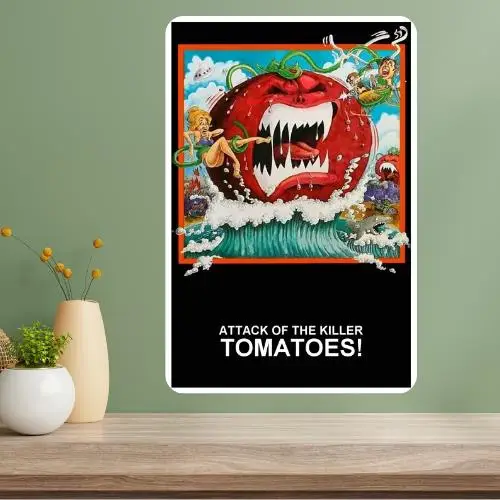 Attack of the Killer Tomatoes Metal Movie Poster Sign