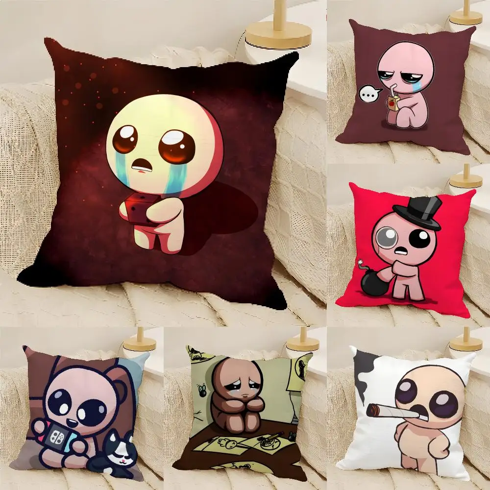 Game The B-Binding Of Isaac Cushion Cover Natural Linen Organic Fabric Double-Sided Printing Sofa Home Decor Gift Pillow Cover