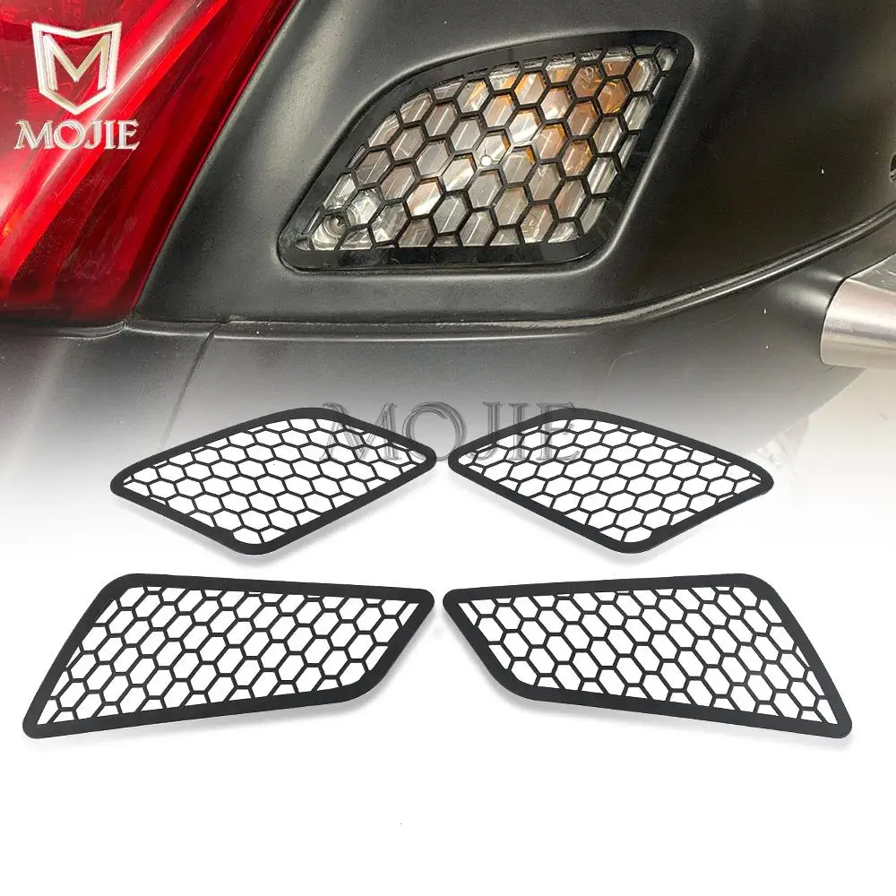 Motorcycle Front Rear Turn Signal Light Indicator Case Net Cover For   GTS 125 250 300 All Years Headlight Cover Guard