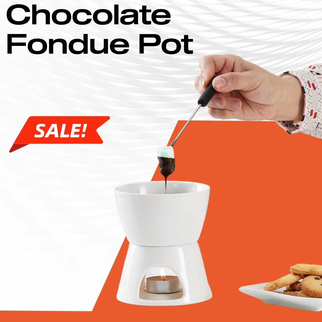 תה פורצלן אור פורצלן נמס שוקולד פונדו סיר קרמי חם למרק אוכל קינוח