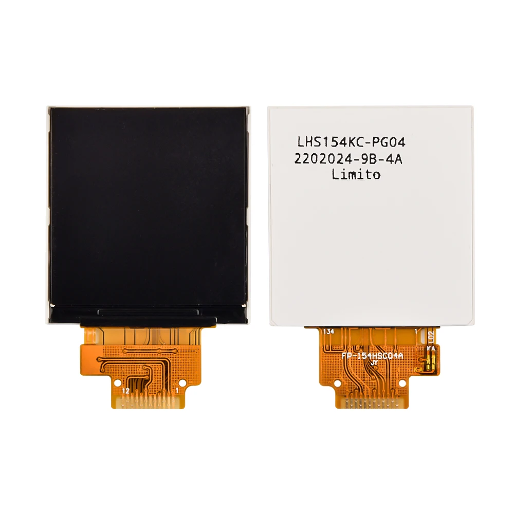 1.54 Inch TFT LCD Screen Resolution 240x240 Support SPI Interface Driver Chip ST7789V 3.3V HD IPS Full Color 12PIN Serial Screen