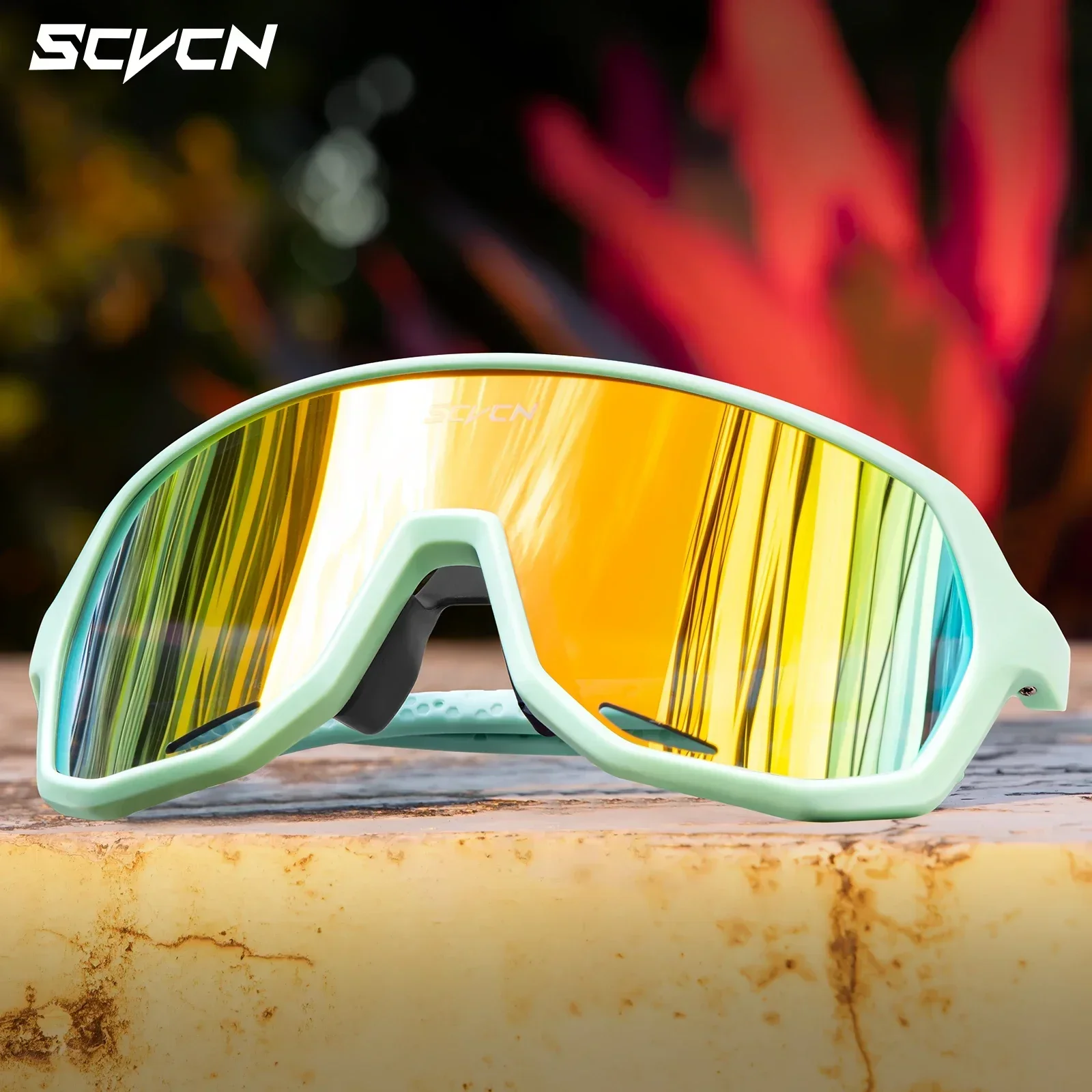 SCVCN New Men Cycling Sunglasses Sport Outdoor Bicycle Eyewear Women MTB Glasses Mountain Road Bike Cycling UV400 Goggles