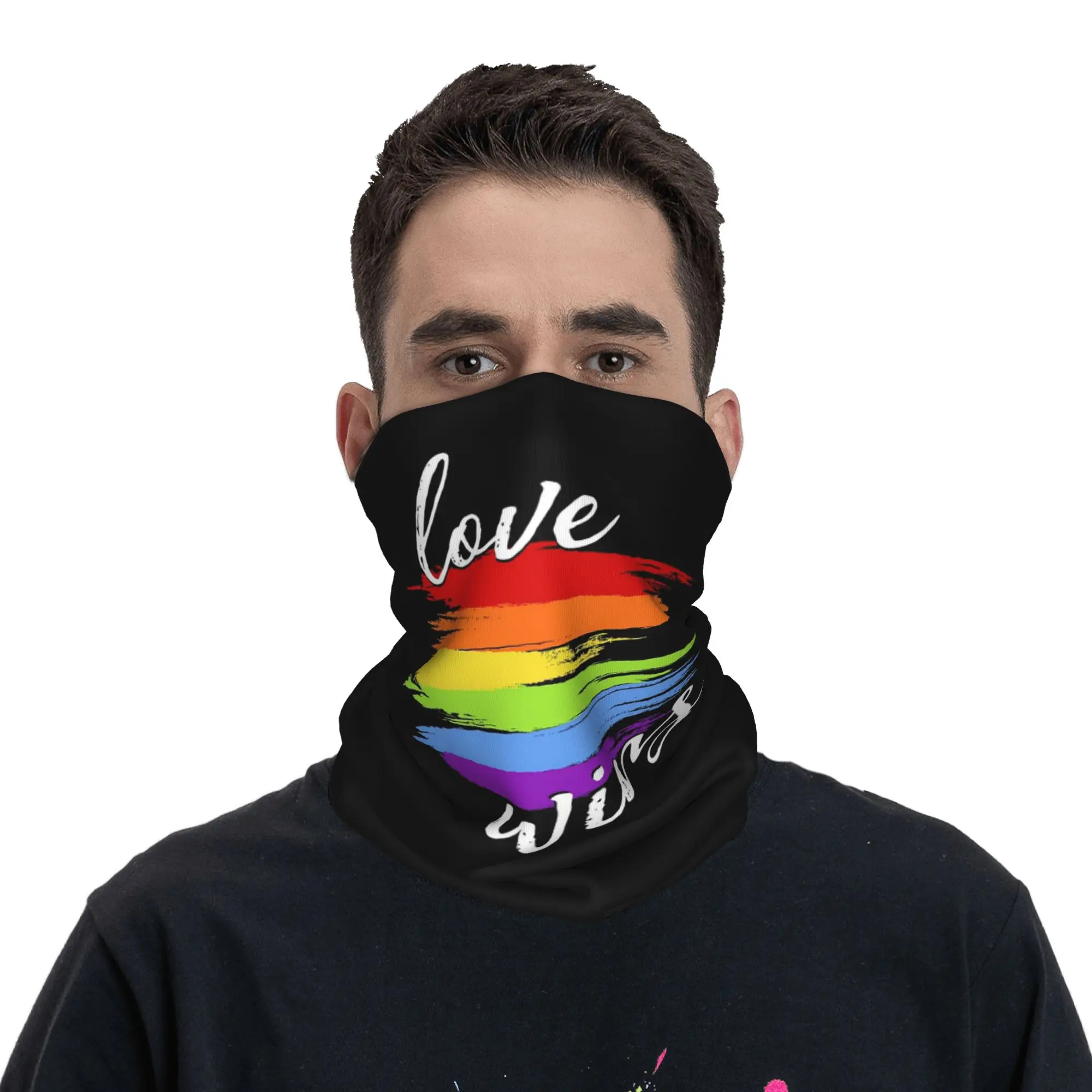 

Бандана-гейтер с принтом радужного флага LGBT Pride, маска для лица, шарф-трансформер, унисекс, для взрослых, всесезонный, для велоспорта