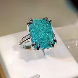 Paraiba – bague en argent 925, pierres précieuses, Tourmaline, pour charme, doigt de dame, bijoux fins, argent, fête de mariage, cadeau en gros, nouvel arrivage