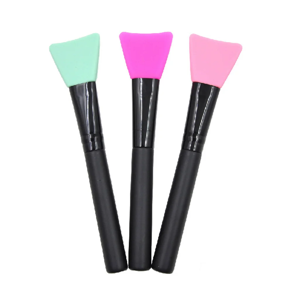

4Pcs Silicone Facemask Brush with Black Handle for Even Skincare Application on Face Body Reusable Heat Resistant