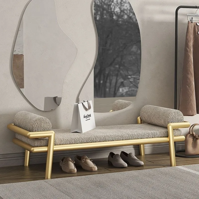 우아한 출입구 신발 벤치, 침실, 거실 또는 옷장 좌석 공간 절약형 가구를 위한 현대 아시아 스타일의 긴 의자