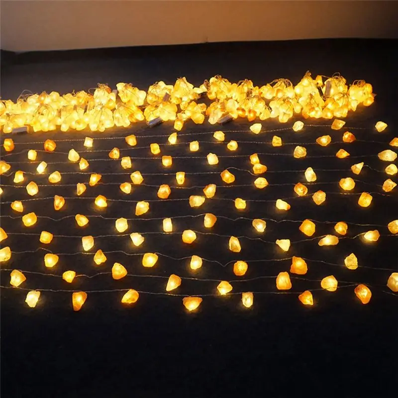 

2025 New Himalayas Crystal Salt Lamp USB Led String Salt Crystal Lamp Crystal Decorative Lamp Atmosphere Atmosphere Lamp