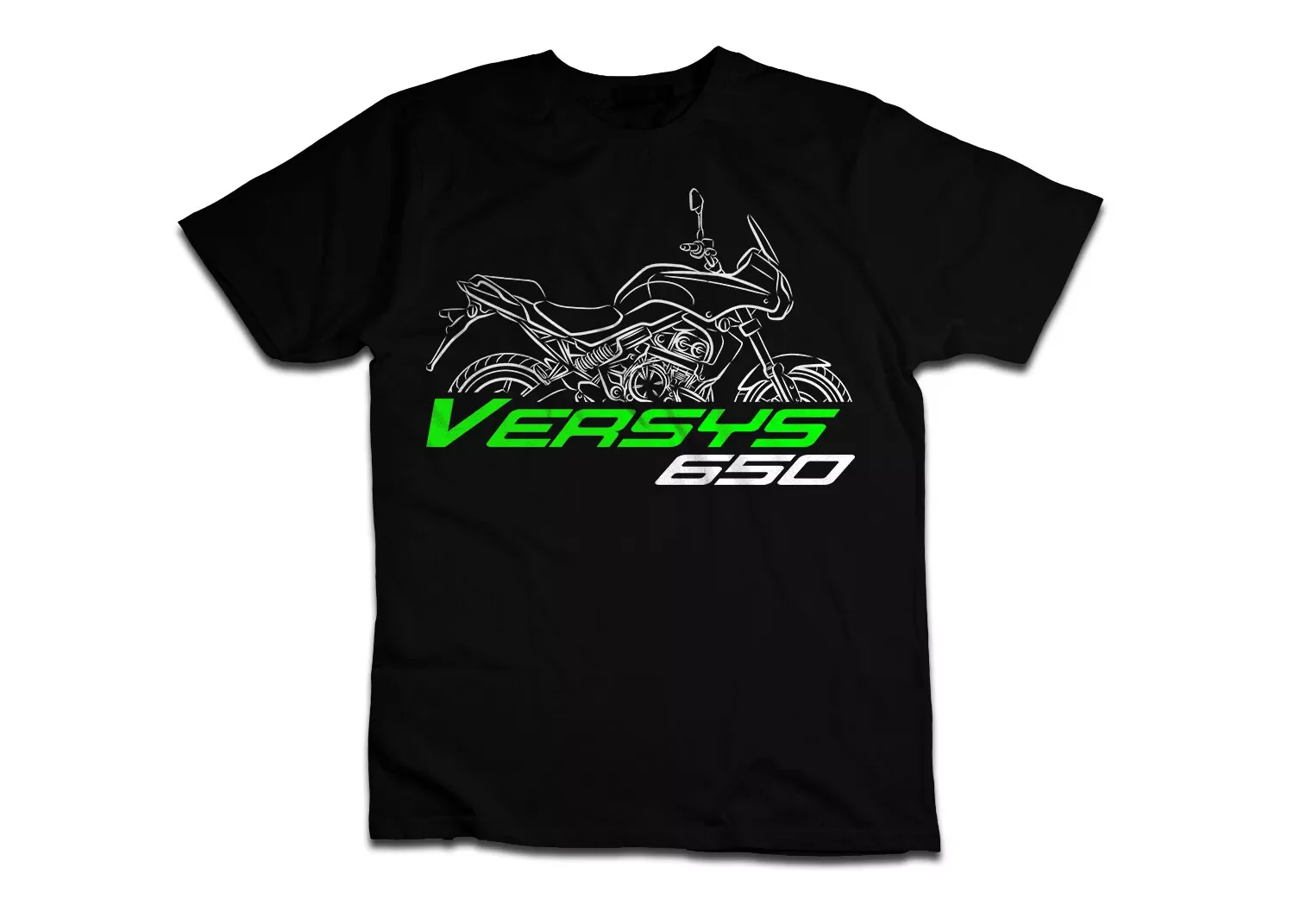 Herren Versys 650 T-Shirt, passend für ADV Fahrer mit Motorrad Print T-Shirt Muster Kurzarm Baumwolle S-3XL cooles T-Shirt