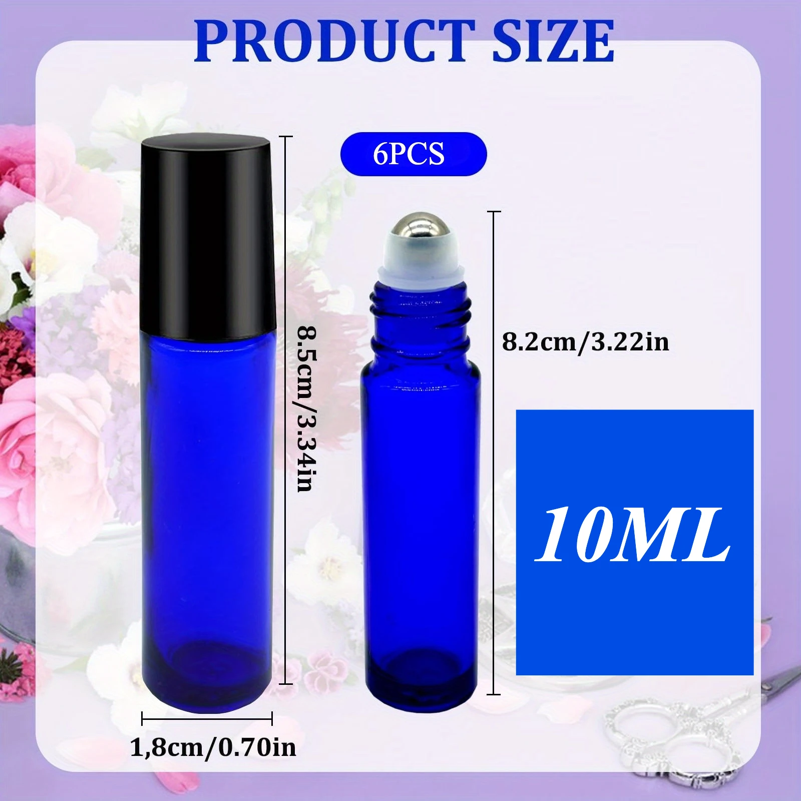 6pcs Glass Roll On Bottles 10m - Attar Oil Roll On 评论和价格
