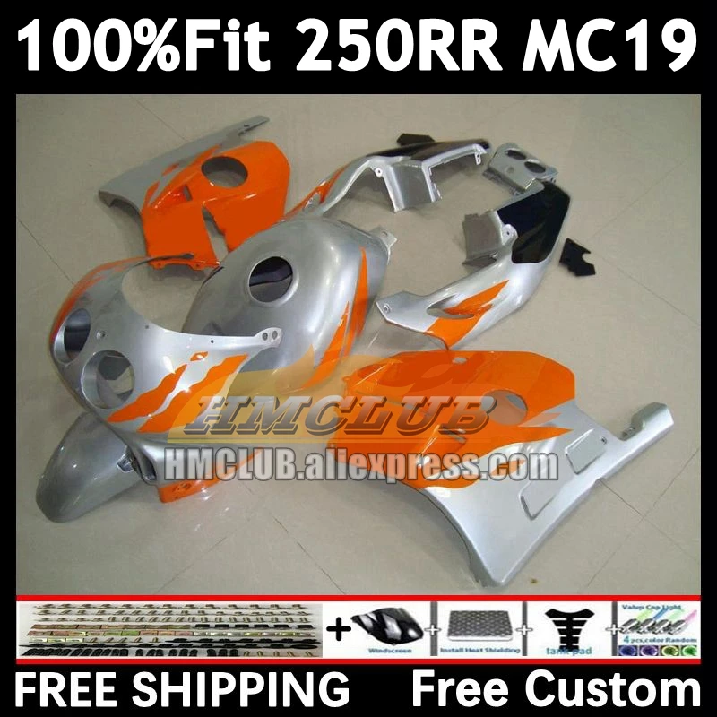 Injection Body For HONDA CBR 250RR 250R 250 RR CC 88 89 96No.22 CBR250 RR MC19 light orange MC 19 CBR250RR 1988 1989 OEM Fairing