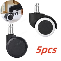 5pcs Universal Furniture Casters Wheels 2 Inch Rubber 360 Degree Rotatable Safe Rollers Quiet Rolling Office Chair Caster Wheels