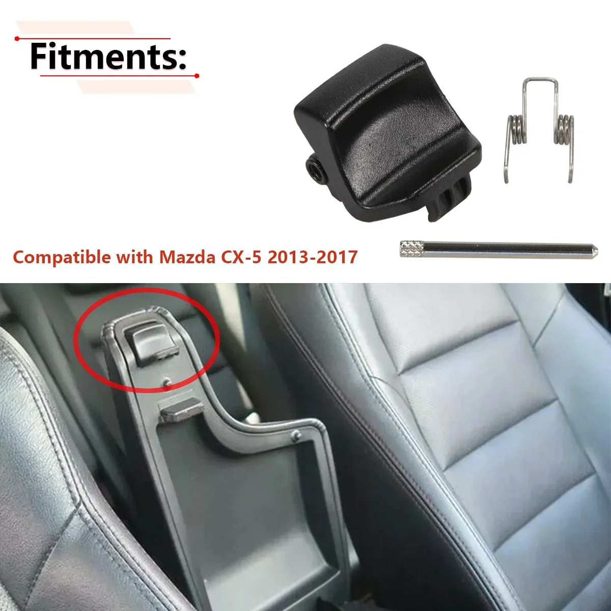 Metal Material Center Console Armrest Lid Latch Lock Clip For Mazda CX-5 CX5 2013 2014 2015 2016 Car Accessories KA0G-64-45YA-02