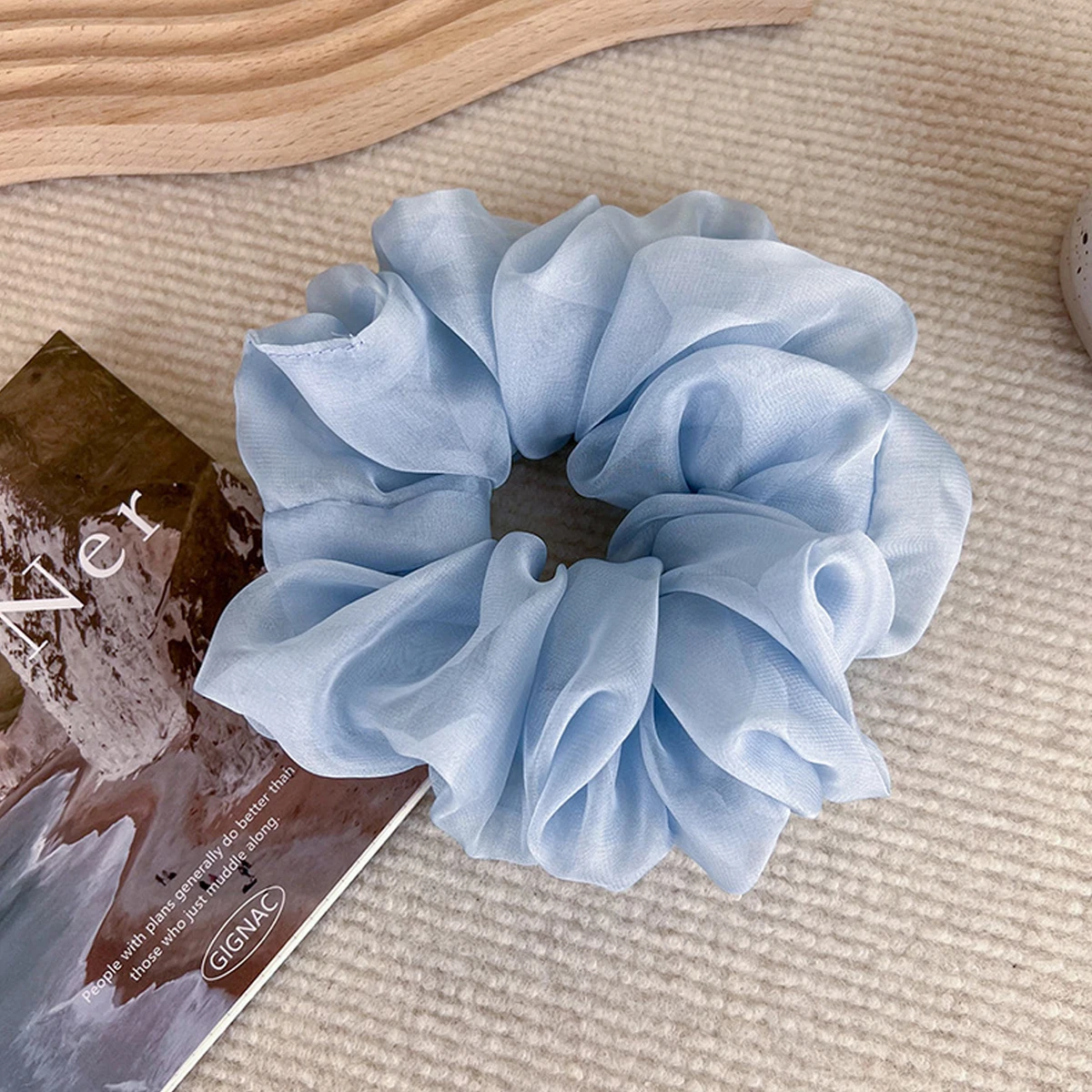 1 Stück/5 Stück Sommerlicher, süßer und zarter Chiffon-Haargummi, modisches Haargummi für Pferdeschwänze und Duttfrisuren – Detail 5