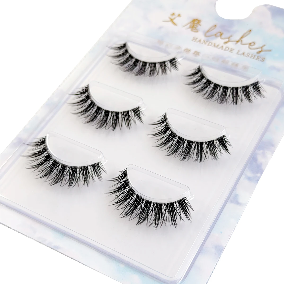 NEU 3 Paar 3D Nerz-Wimpern mit unsichtbarem Band, natürliche 5D Nerz-Wimpern, schwarze Nerz-Kunstwimpern, volle Wimpernbänder, wiederverwendbar – Detail 9
