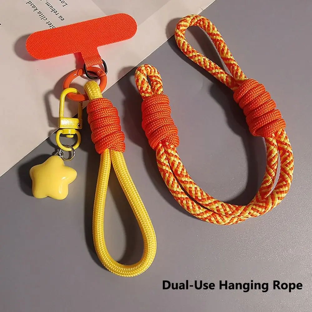 العالمي قابل للتعديل الهاتف الحبل شريط للرسغ أنيق المنسوجة الإبهام حزام المنسوجة 2 في 1 حبل اليد القصيرة للرجال والنساء