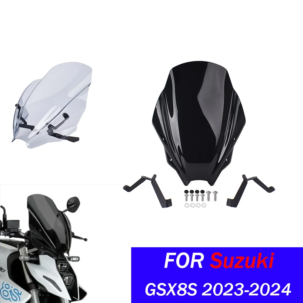 

﻿ For GSX 8S Windshield Wind Deflector For Suzuki GSX 8S 2023 2024 2025 Motorcycle Windscreen Shield Screen Accessories ﻿