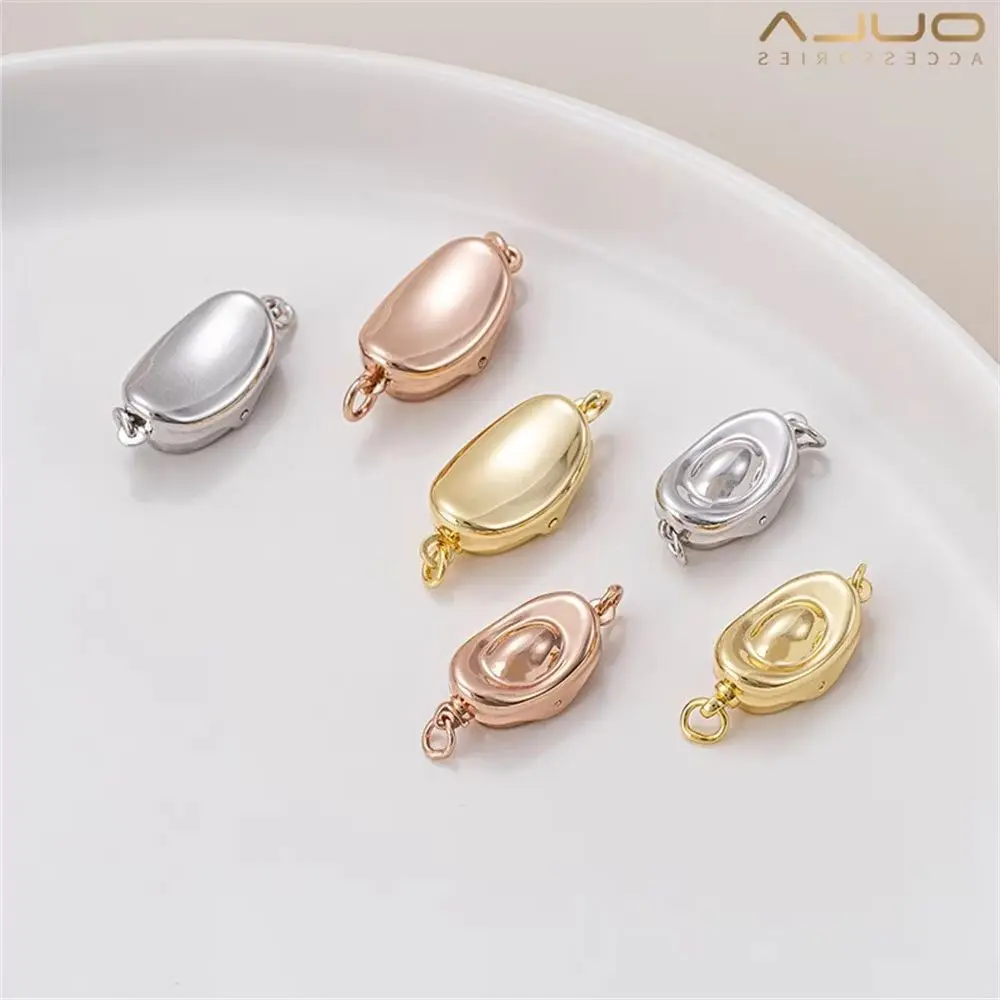 

1pcs Vacuum Electroplated Pearl Buckle Series, Gold Coin Buckle, Pea Stick Buckle, Diy Necklace Connecting Buckle Accessories