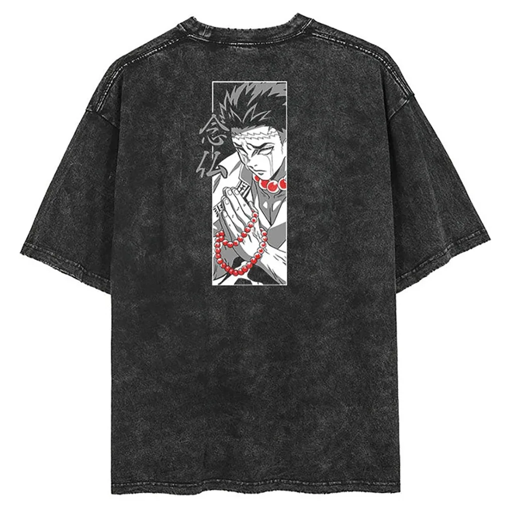 2024 Hip Hop Streetwear Oversize T Shirt Women 2024 Anime Printed Graphics T-Shirt Summer Washed Tshirt Cotton Tops Tees