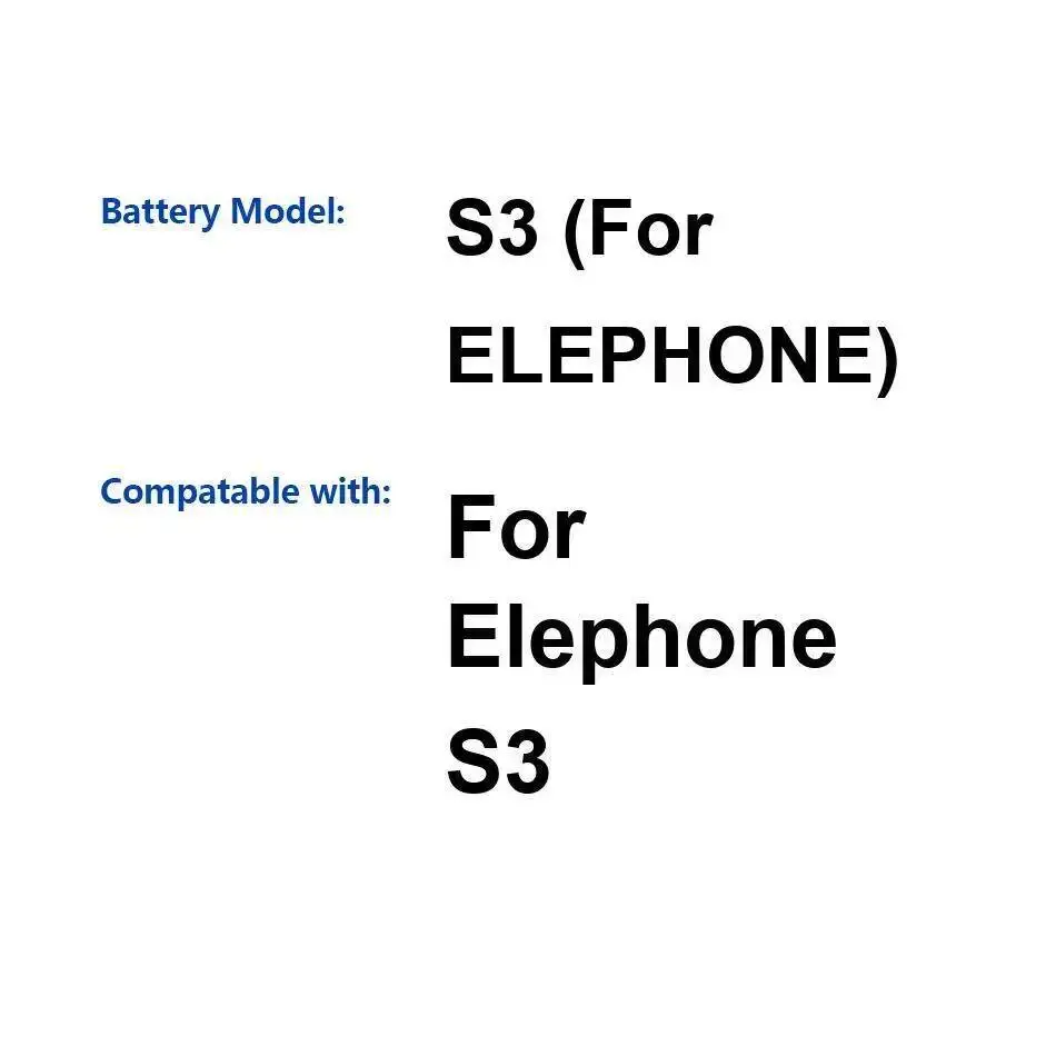 Для Elephone S3 надежный аккумулятор для мобильного телефона 2100 мАч Для Elephone S3 надежный аккумулятор для мобильного телефона 2100 мАч