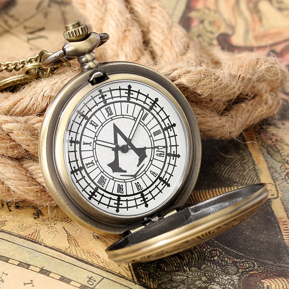 นาฬิกาพกสไตล์โรมันนาฬิกาควอตซ์สีบรอนซ์สไตล์วินเทจพร้อมเครื่องประดับจี้สำหรับผู้ชายผู้หญิง Jam rantai ของสะสมที่ใช้ประโยชน์ได้จริง