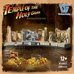 Movie Game MOC WGC 66037 Indiana Jones Tomb Adventure Raiders of the Lost Ark Model 2388PCS Building Blocks Brick Puzzle Toys