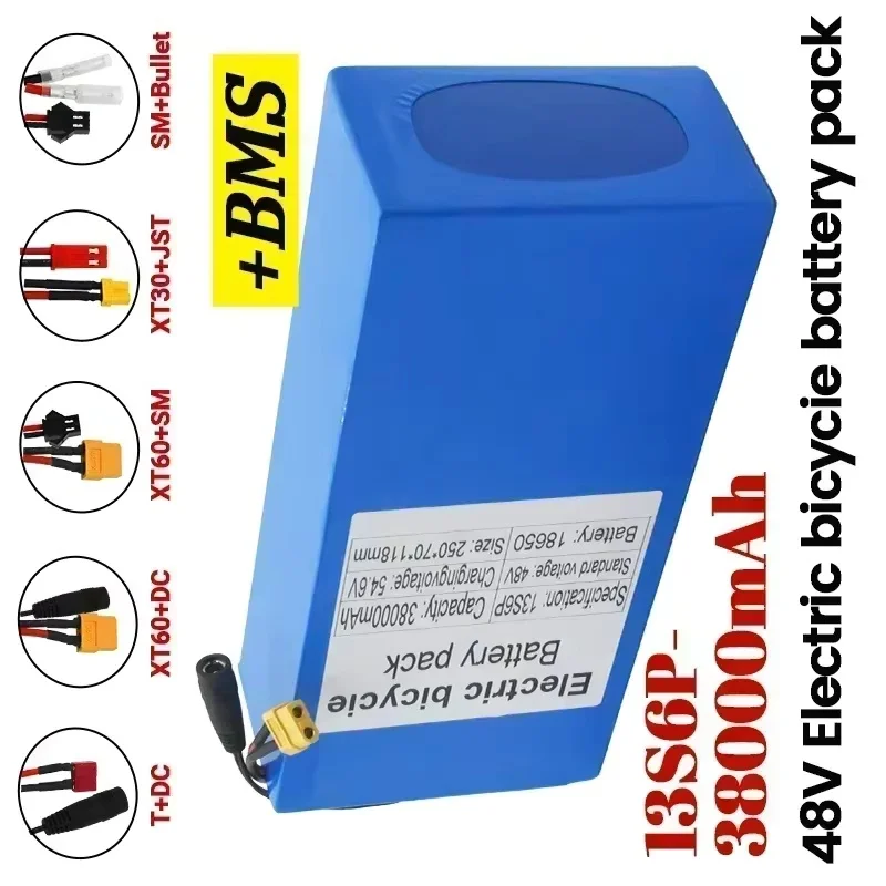 

New Original 48V 38ah 13s6p Lithium Battery Pack 48v 38000mAh 2000W Citycoco Motorized Scooter Batteries Built in 50A BMS