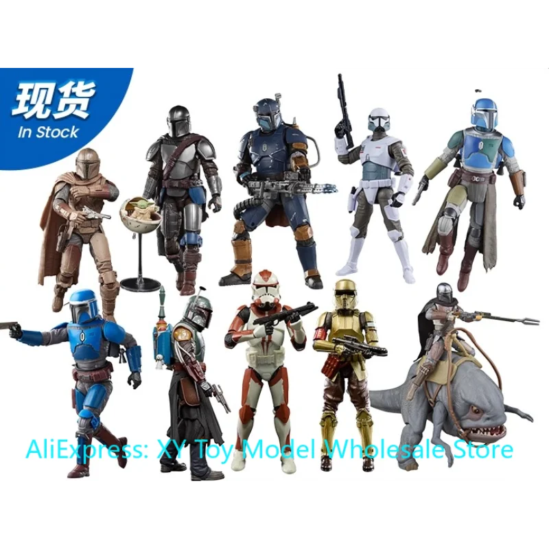 Star Wars la serie negra el mandaloriano 6 pulgadas 16Cm Anime Original figura de acción modelo juguete colección de regalo de cumpleaños