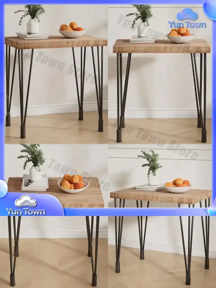 Modern style solid bamboo dining table and chair set small square commercial space milk tea shop casual party