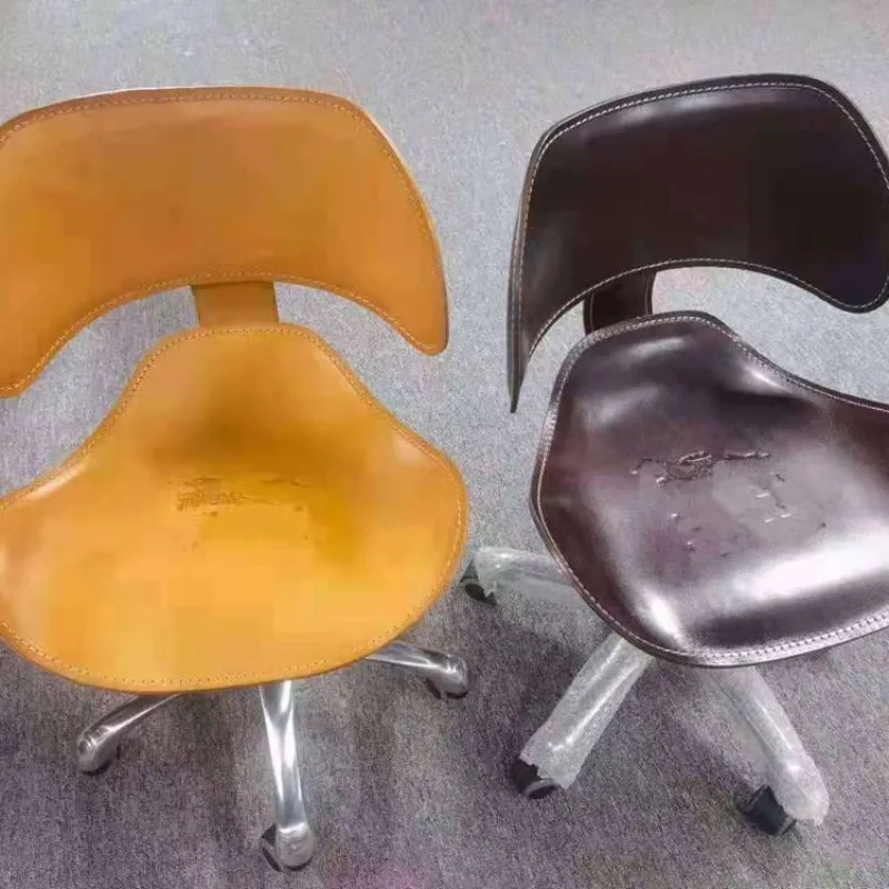 Leather practical and simple home office computer lifting rotating chair